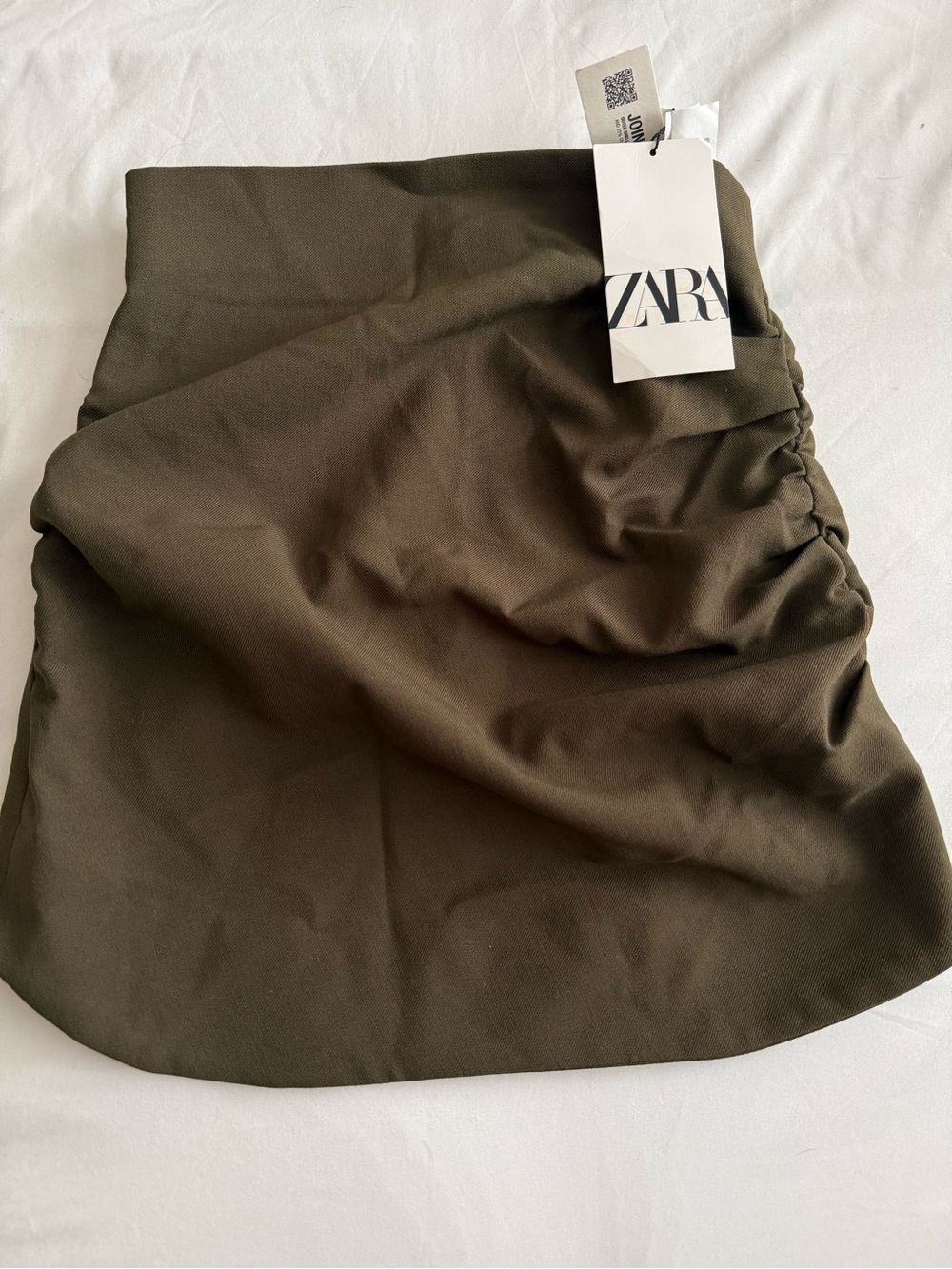 ZARA Dark Olive Green Mini Skirt